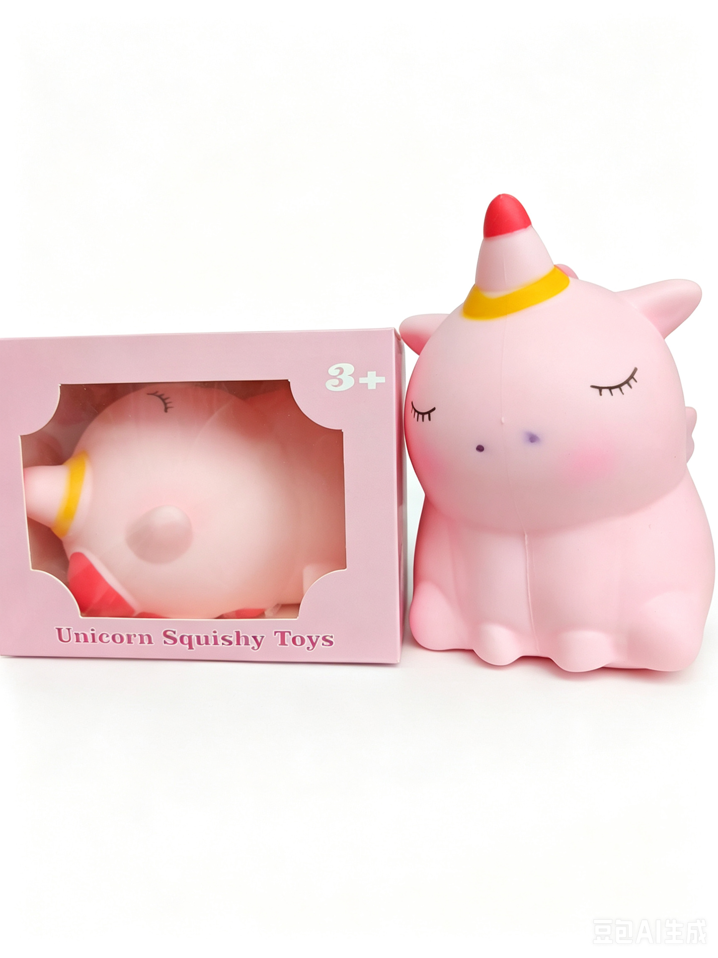 🦄 Chubby Unicorn Squishy Toy – Kawaii Soft Squeeze Stress Relief Toy | Kids Gift Box | Age 3+