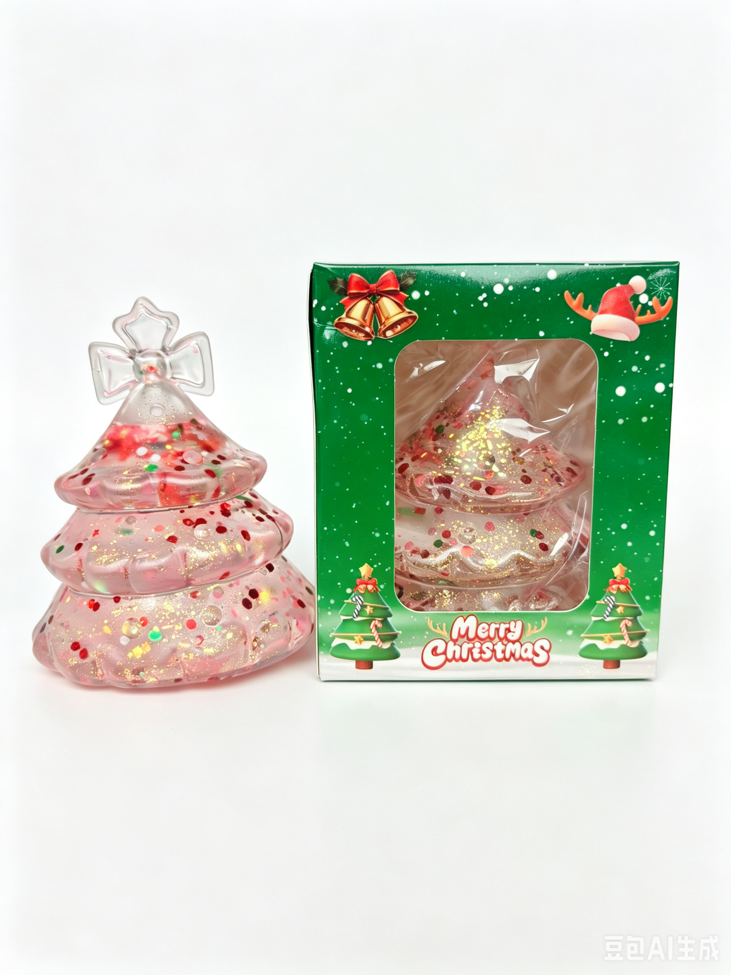 ✨ Crystal Christmas Tree Squishy – Glitter Jelly Squeeze Toy | Holiday Gift Box