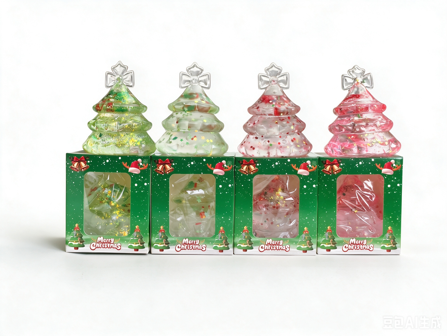 ✨ Crystal Christmas Tree Squishy – Glitter Jelly Squeeze Toy | Holiday Gift Box
