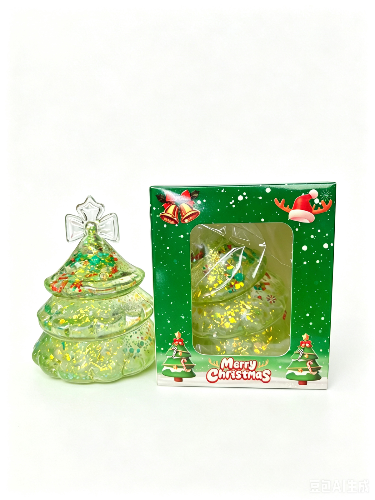 ✨ Crystal Christmas Tree Squishy – Glitter Jelly Squeeze Toy | Holiday Gift Box