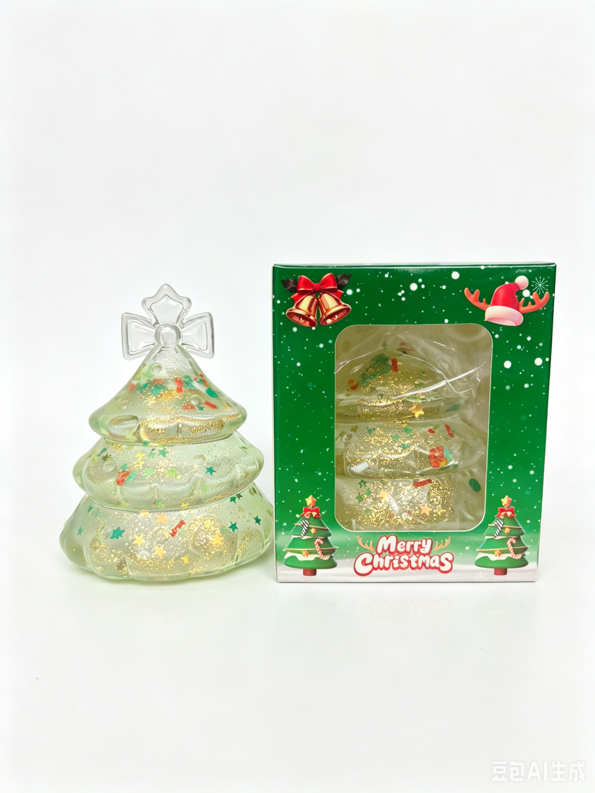 ✨ Crystal Christmas Tree Squishy – Glitter Jelly Squeeze Toy | Holiday Gift Box
