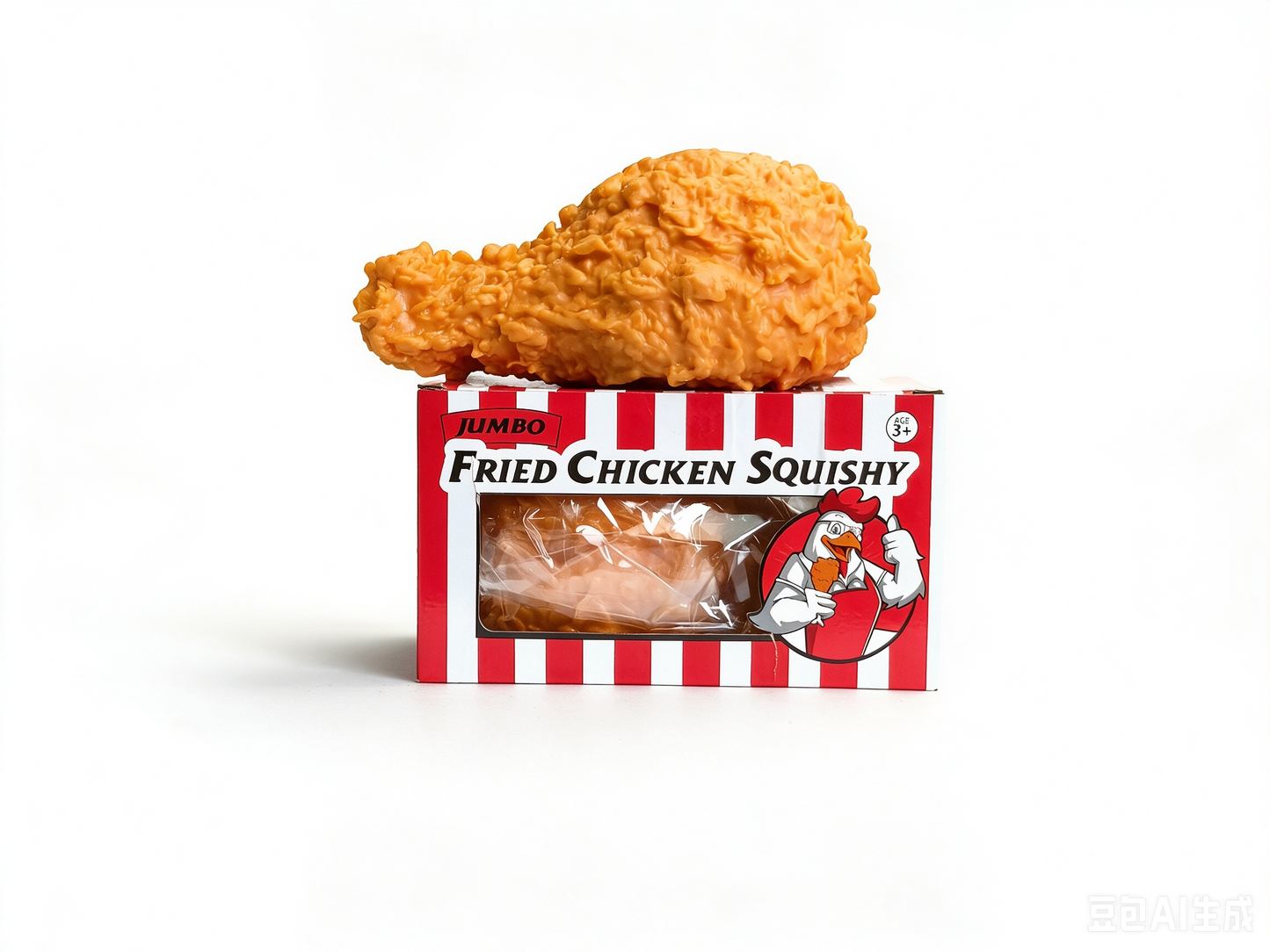 🍗 Jumbo Fried Chicken Squishy – Realistic Crispy Drumstick Stress Relief Toy | Novelty Gift | Age 3+