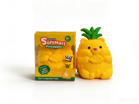 🍍 Scented Pineapple Bear Squishy – Kawaii Soft & Squishy Stress Relief Toy | Gift Box
